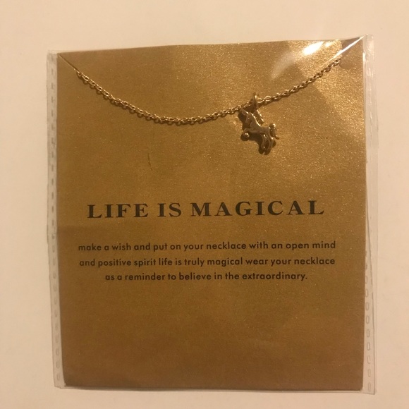 New Life is Magical Unicorn Pendant Necklace - Picture 6 of 7